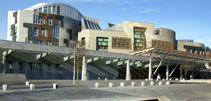 Photograph of outside of Holyrood building